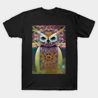 Art deco bird a cute magical owl T-Shirt